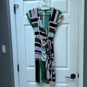 Maggy London Geometric Wrap Dress